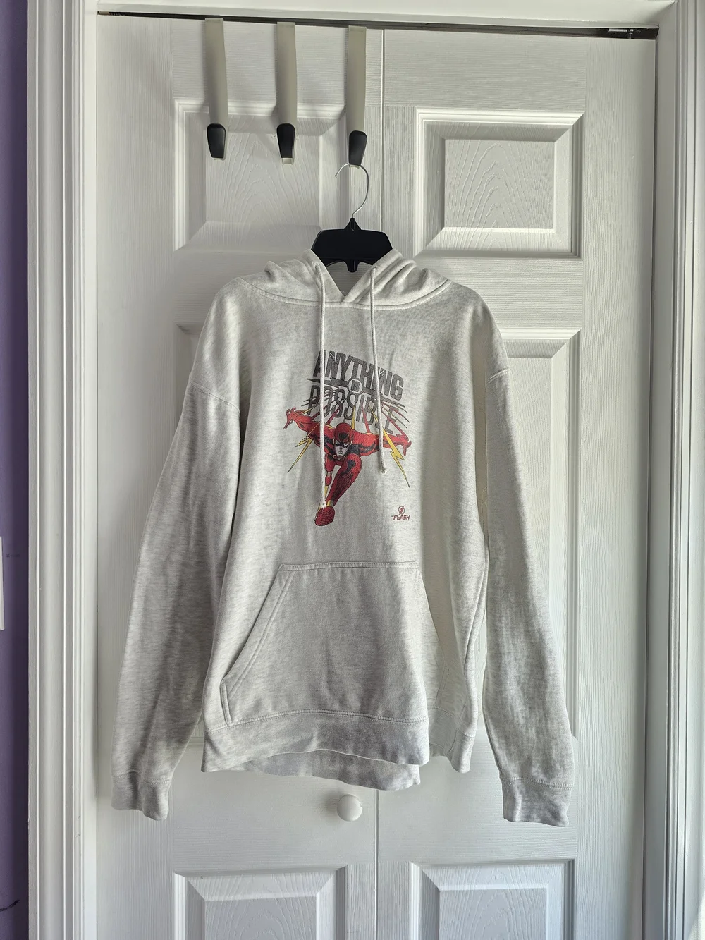 Delta Men's Flash Light Gray Hoodie Size M